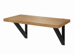 Przejdź do produktu Półka loftowa wisząca drewniana MINI 30–160 cm, głębokość 30 cm, industrialna na metalowych uchwytach