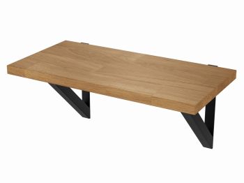 Industrialna półka ścienna MINI 30 cm na książki i dekoracje, drewniana półka loftowa do salonu i pokoju