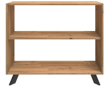 Regał loftowy TOLEDO P2 dąb naturalny z szerokimi półkami na książki i dokumenty stalowa konstrukcja