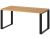 Stół dębowy CLASSIC loft z prostokątnymi nogami stalowymi 8x2 cm