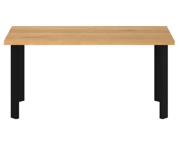 nowoczesny stół loft z litego drewna dębowego i stali