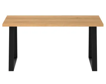 Nowoczesny stół dębowy na konstrukcji stalowej czarnej LOFT