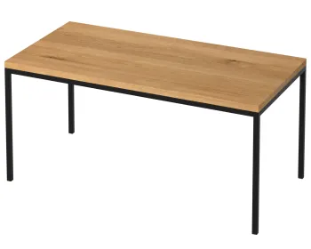 Nowoczesny stół loftowy z dębowym blatem i smukłą stalową konstrukcją MEDIUM