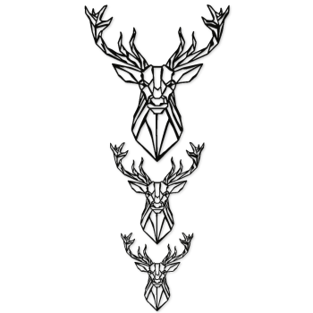 Jeleń geometryczny obraz metalowy na ścianę