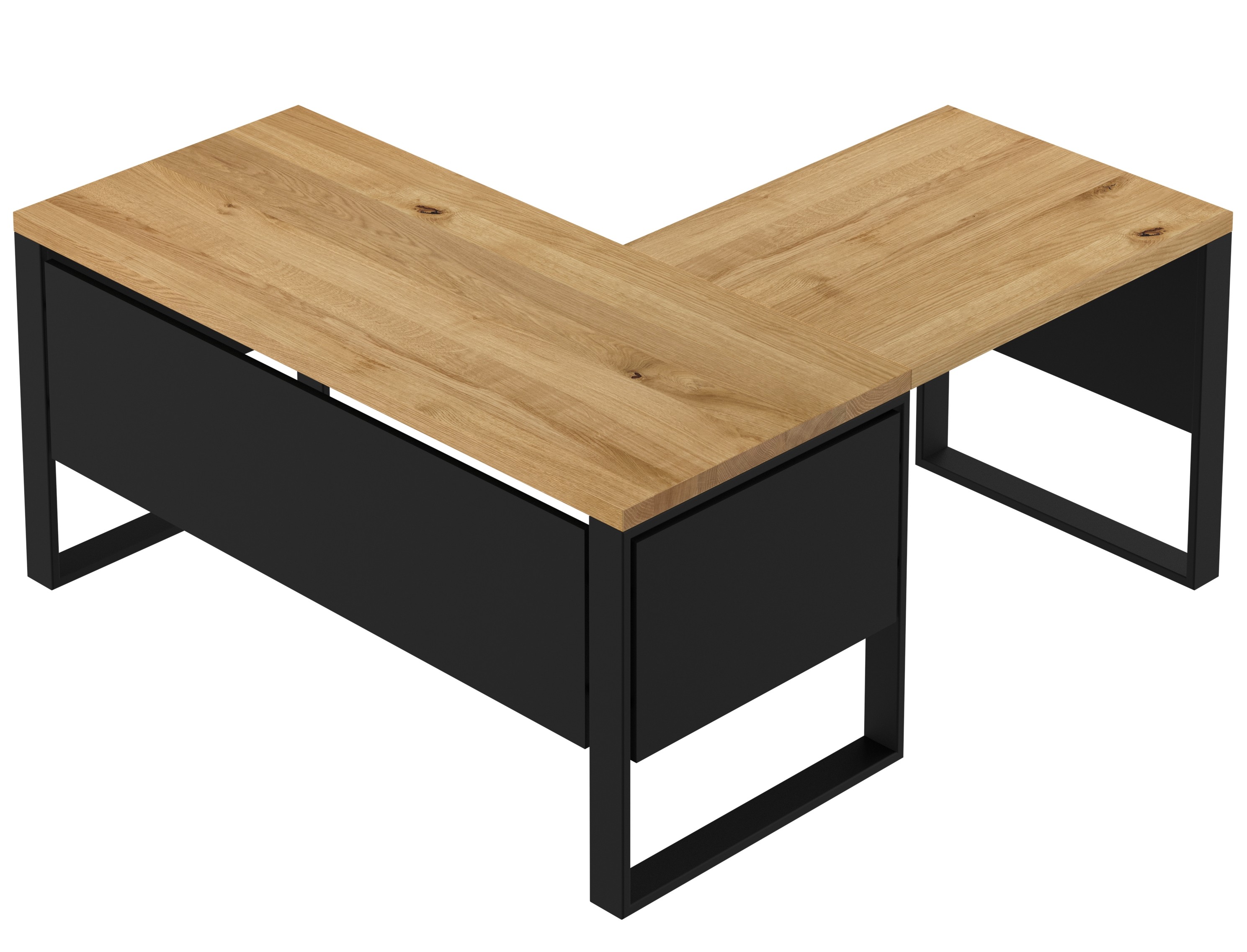 biurko-narozne-debowe-loft-z-czarnymi-blendami-2x3-o-glebokosci-70-cm-z-dostawka-90x80cm