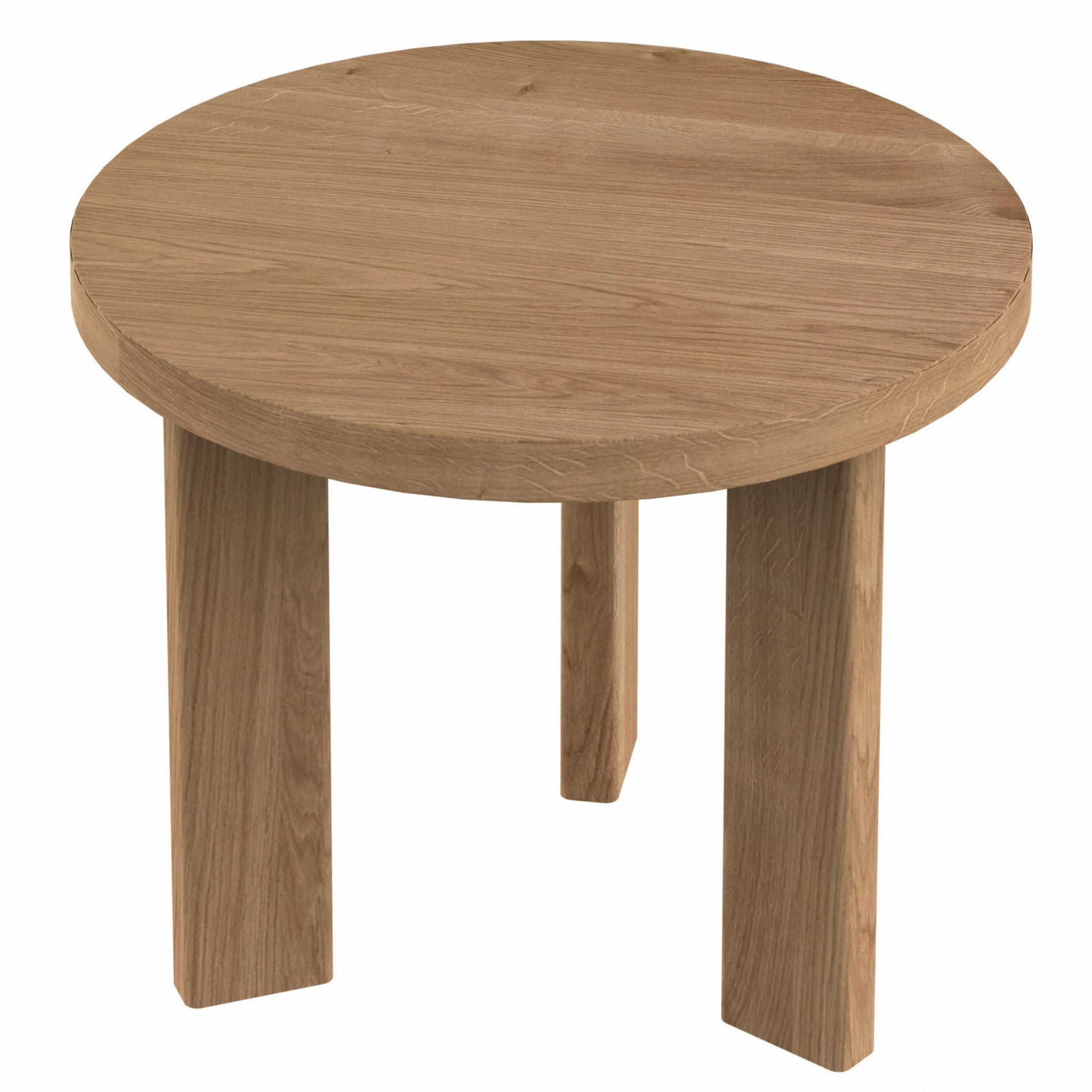 Okrągły stolik kawowy z litego dębu MONO – naturalne drewno i prosta forma